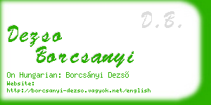 dezso borcsanyi business card